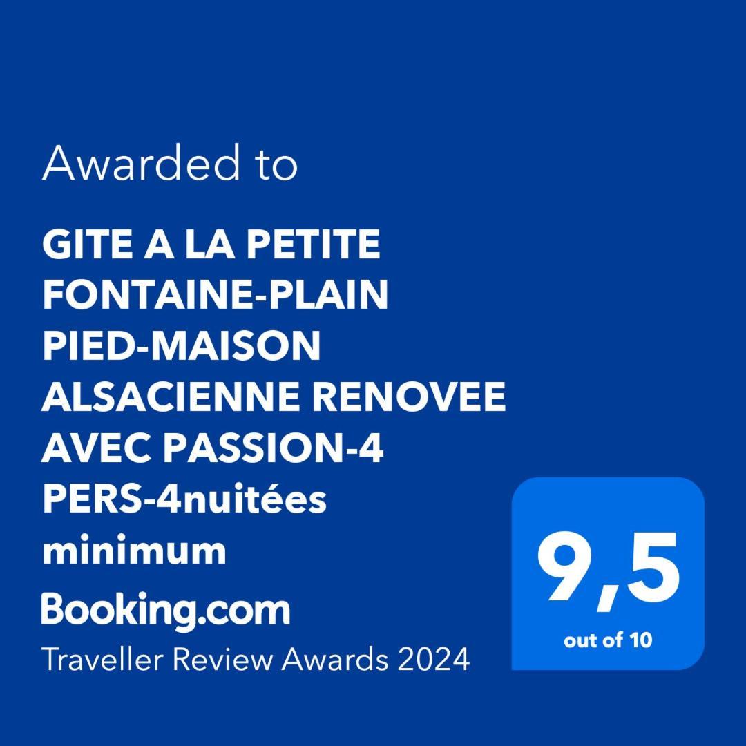 Gite A La Petite Fontaine-Plain Pied-Maison Alsacienne Renovee Avec Passion-4 Pers-4Nuitees Minimum Langensoultzbach الغرفة الصورة